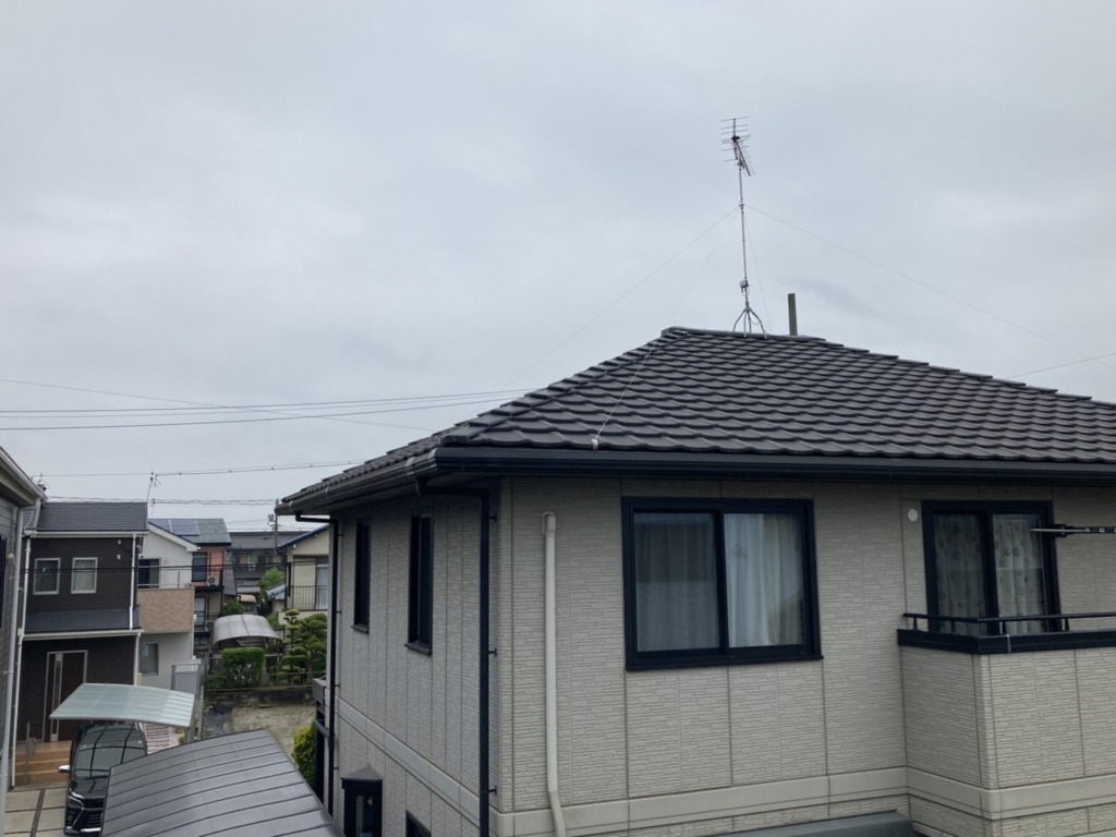 知多郡東浦町森岡のアーキテックス様新築 デザインアンテナ壁面工事