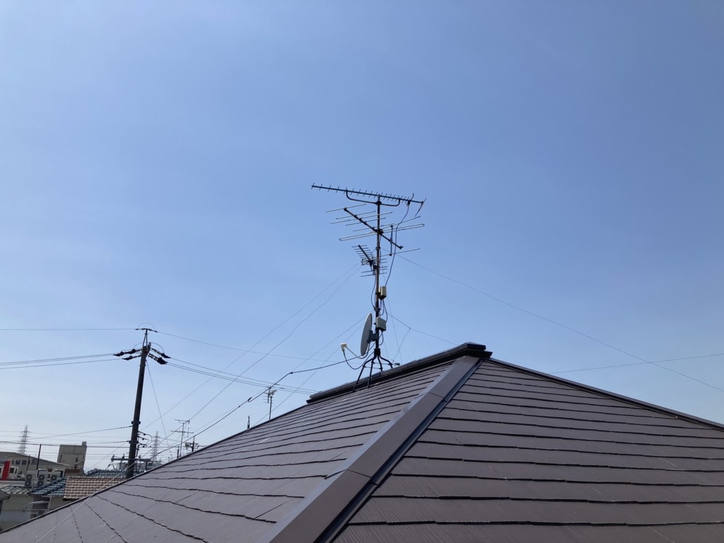 北名古屋市熊之庄の既存住宅　受信不良に伴うアンテナ交換工事