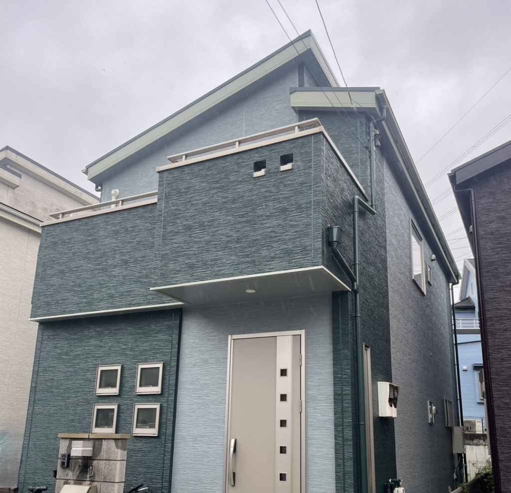 和光市新倉のマックホーム様既存住宅　反射波を利用したデザインアンテナ壁面工事