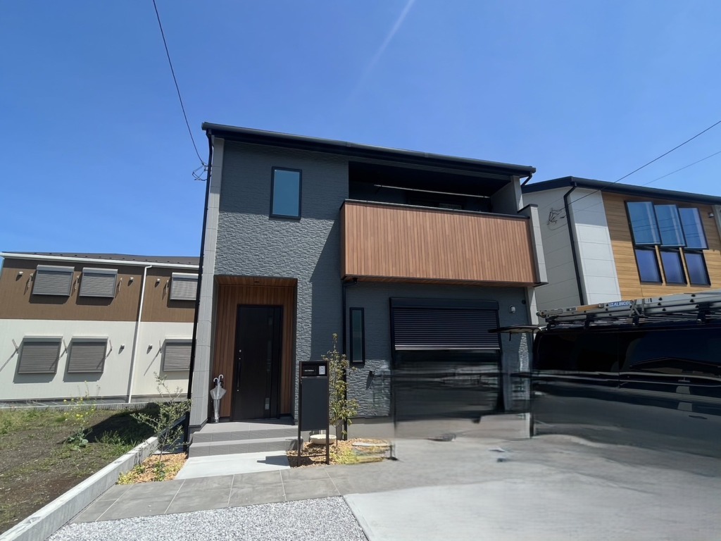 相模原市緑区太井の新築住宅　お洒落なユニコーンアンテナ工事