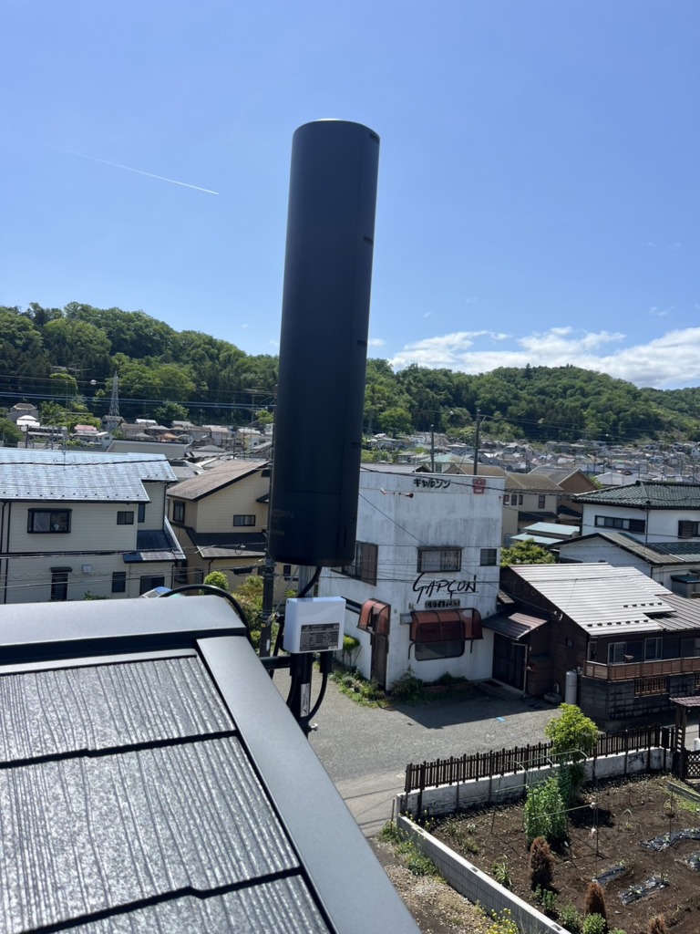 相模原市緑区太井の新築住宅　お洒落なユニコーンアンテナ工事