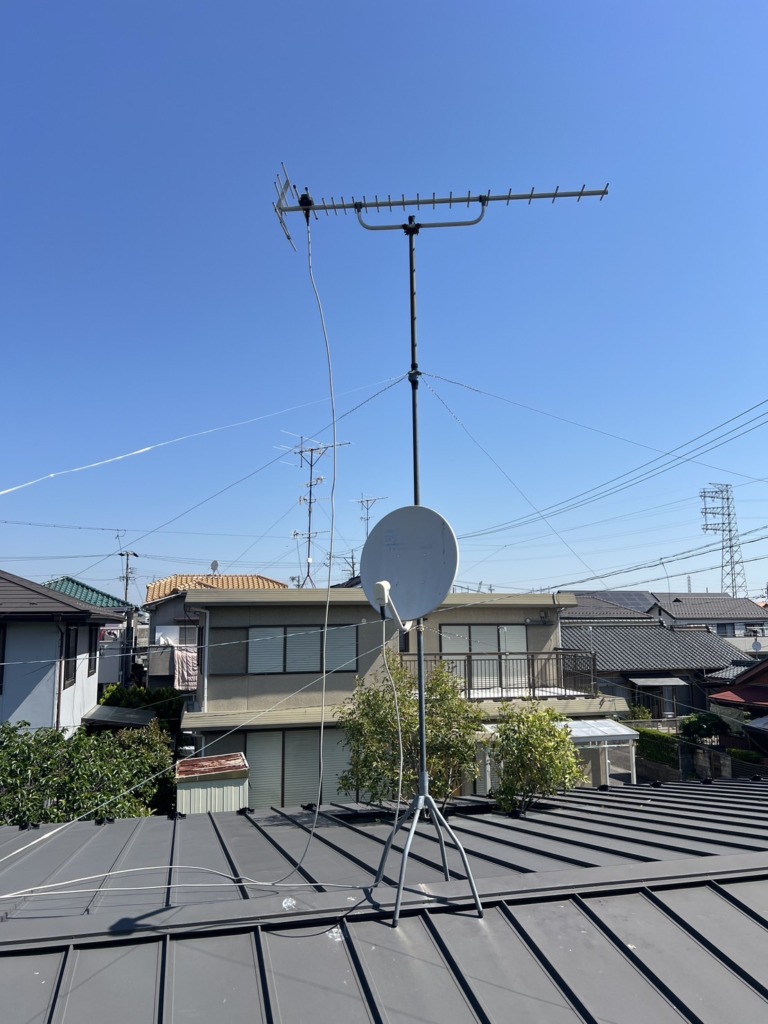 一宮市今伊勢町馬寄の既存住宅　受信不良修理・テレビ映り修理