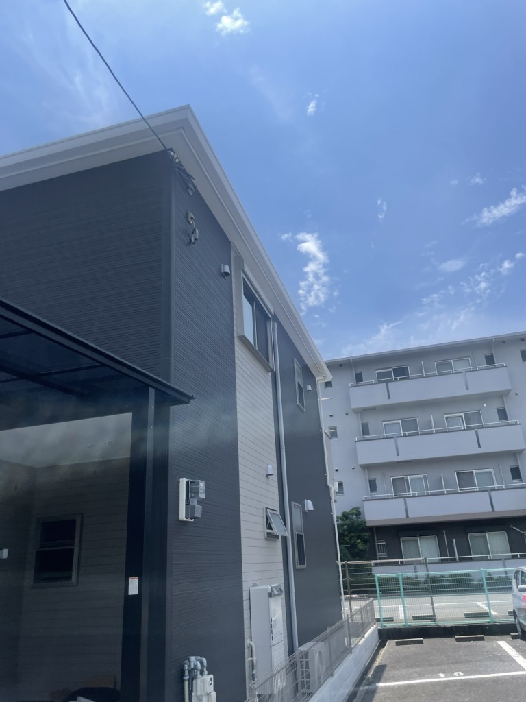 松原市高見ノ里のファースト住建様新築　台風でも安心の地デジ屋根裏アンテナ工事