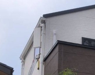 柏市新富町のポラス様新築　地上波デジタル放送デザインアンテナ壁面工事