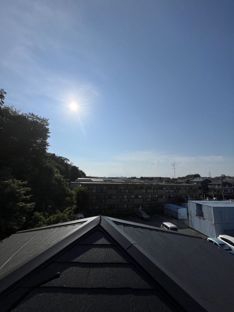 横浜市栄区飯島町の弥生建設様新築 地上波デジタル放送八木式アンテナ屋根馬工事